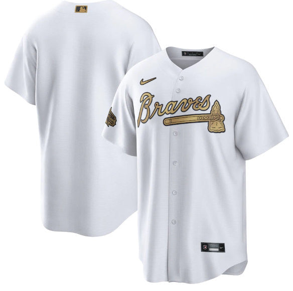 Custom Atlanta Braves white All-Star jersey