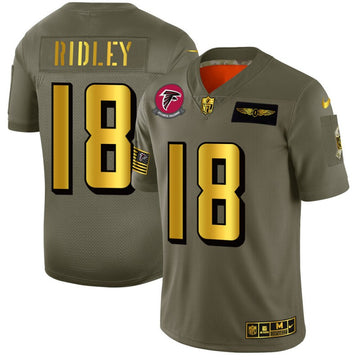 Calvin Ridley Atlanta Falcons olive Salute To Service jersey