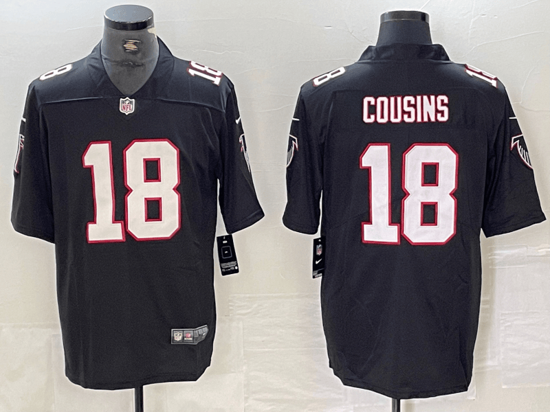 Kirk Cousins Atlanta Falcons black Vapor jersey