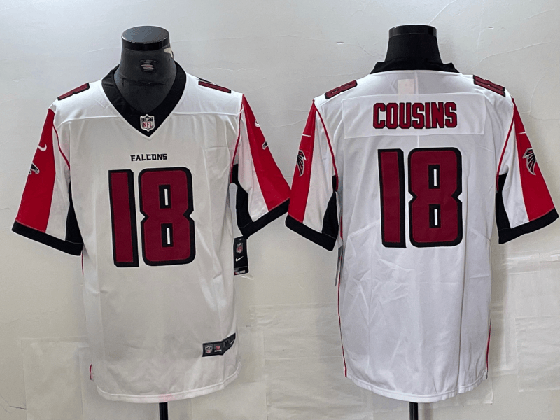 Kirk Cousins New Atlanta Falcons white Vapor jersey