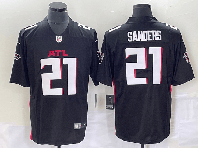 Deion Sanders Atlanta Falcons black Vapor jersey