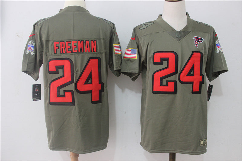 Devonta Freeman Atlanta Falcons olive Salute To Service jersey