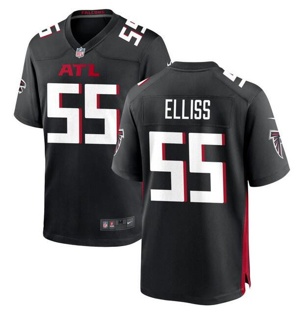 Kaden Elliss Atlanta Falcons black Game jersey