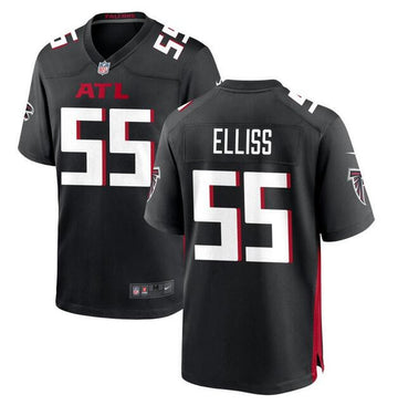 Kaden Elliss Atlanta Falcons black Game jersey
