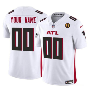 Custom Atlanta Falcons white Vapor jersey