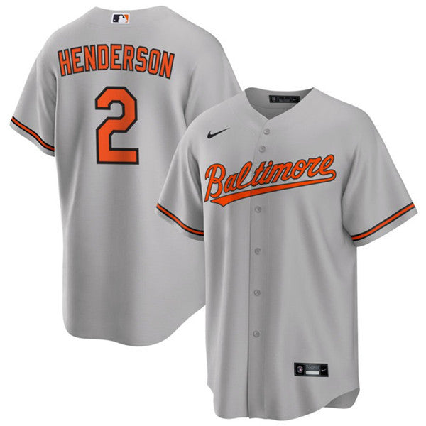 Gunnar Henderson Baltimore Orioles gray jersey