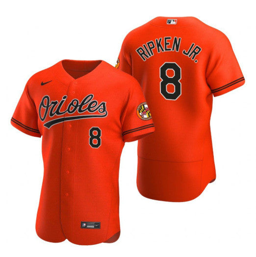Cal Ripken Jr Baltimore Orioles orange jersey