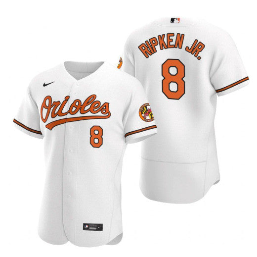 Cal Ripken Jr Baltimore Orioles white jersey