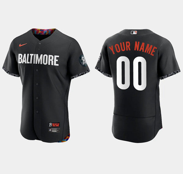 Custom Baltimore Orioles black City Connect jersey