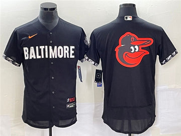 Logo In Back Baltimore Orioles black City Connect jersey