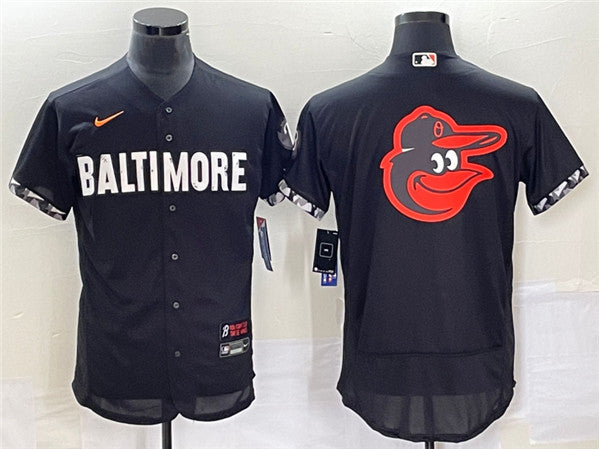 Logo In Back Baltimore Orioles black City Connect jersey