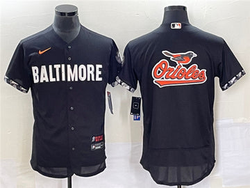 Logo In Back Baltimore Orioles black City Connect jersey