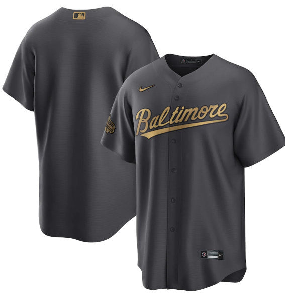 Custom Baltimore Orioles charcoal All-Star jersey