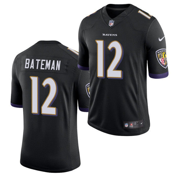 Rashod Bateman Baltimore Ravens black Vapor jersey