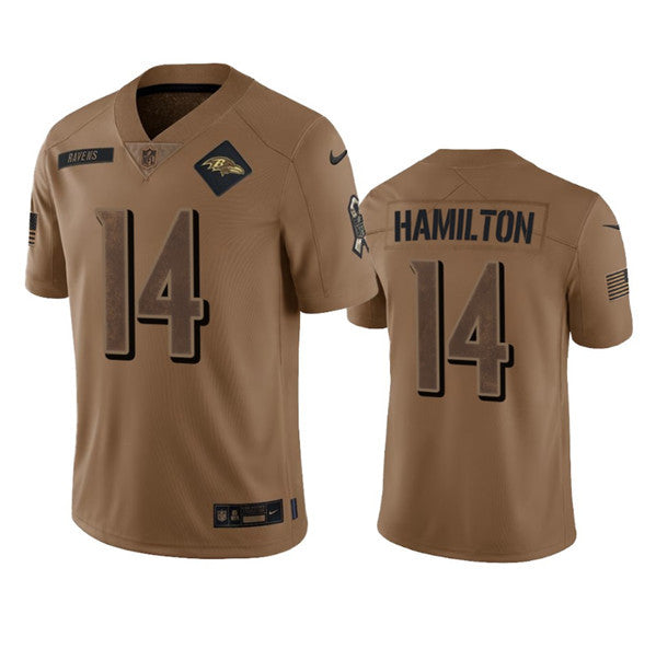 Kyle Hamilton Baltimore Ravens brown Salute To Service jersey