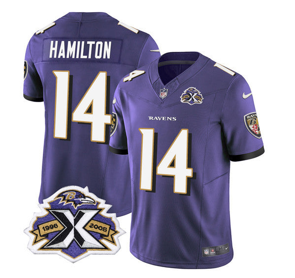Kyle Hamilton Baltimore Ravens purple Vapor jersey