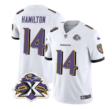 Kyle Hamilton Baltimore Ravens white Vapor jersey