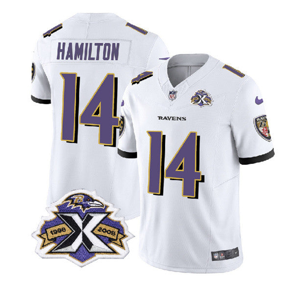 Kyle Hamilton Baltimore Ravens white Vapor jersey