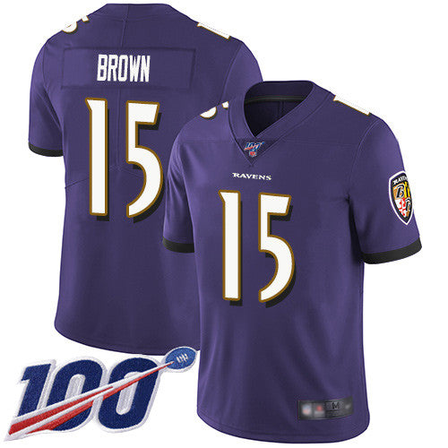Marquise Brown Baltimore Ravens blue Vapor jersey