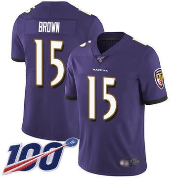 Marquise Brown Baltimore Ravens blue Vapor jersey