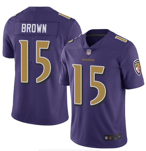 Marquise Brown Baltimore Ravens purple Color Rush jersey