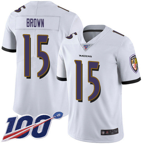 Marquise Brown Baltimore Ravens white Vapor jersey