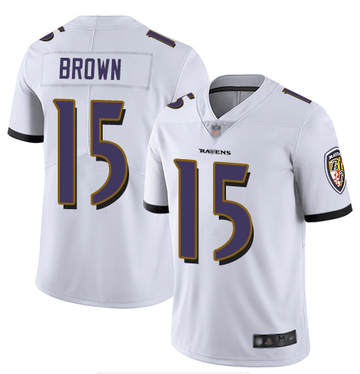 Marquise Brown Baltimore Ravens white Vapor jersey