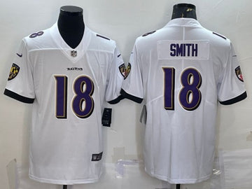 Roquan Smith Baltimore Ravens white Vapor jersey