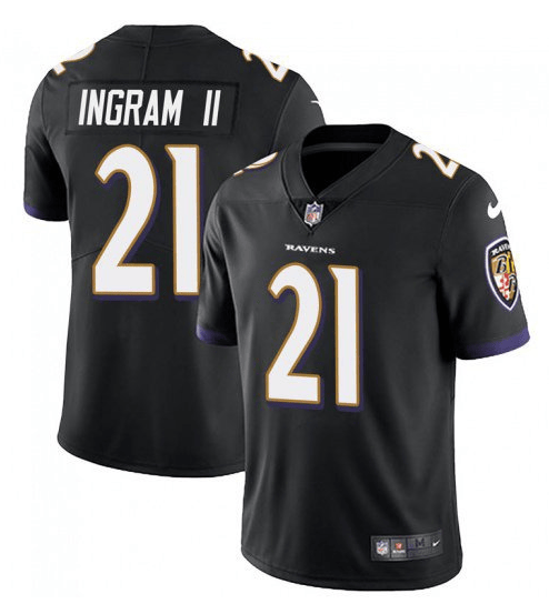 Mark Ingram II Baltimore Ravens black Color Rush jersey
