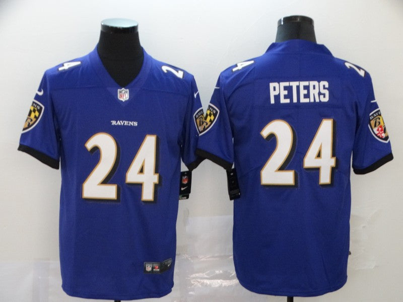 Marcus Peters Baltimore Ravens purple Vapor jersey