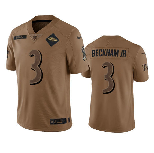 Odell Beckham Jr Baltimore Ravens brown Salute To Service jersey