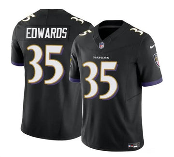 Gus Edwards Baltimore Ravens black Limited jersey