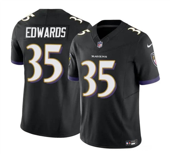 Gus Edwards Baltimore Ravens black Limited jersey