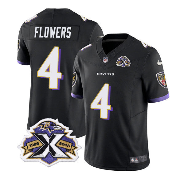Zay Flowers Baltimore Ravens black Vapor jersey