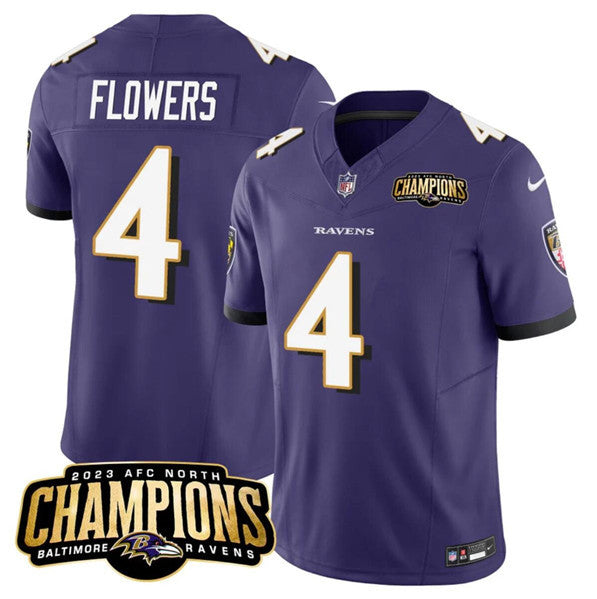 Zay Flowers Baltimore Ravens purple Vapor jersey