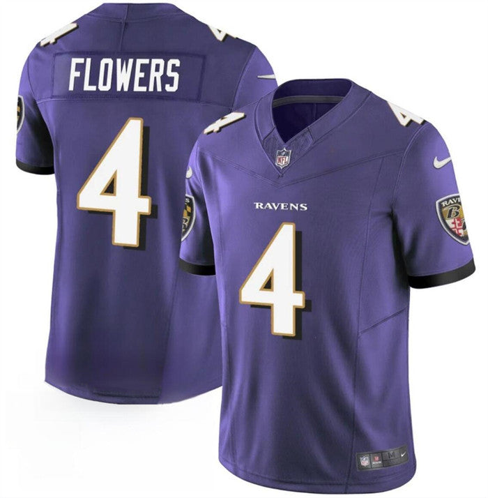 Zay Flowers Baltimore Ravens purple Limited jersey