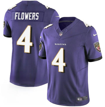 Zay Flowers Baltimore Ravens purple Limited jersey