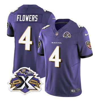Zay Flowers Baltimore Ravens purple Vapor jersey