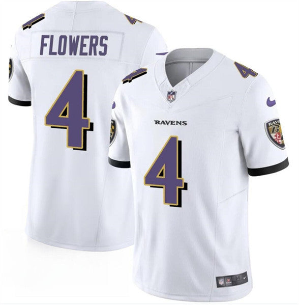 Zay Flowers Baltimore Ravens white Limited jersey