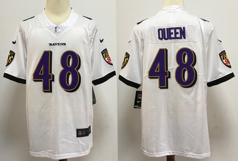 Patrick Queen Baltimore Ravens white Vapor jersey