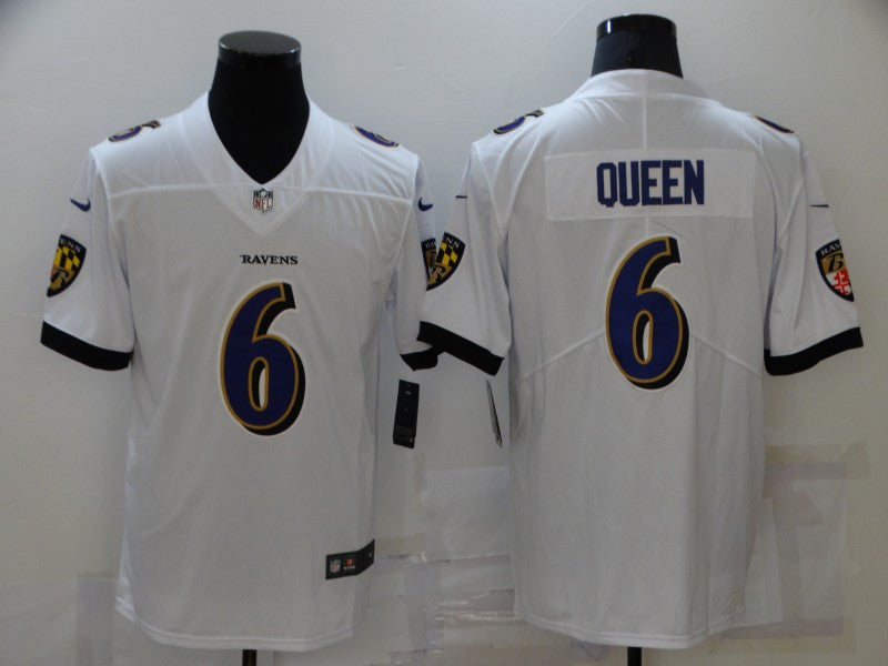 Patrick Queen Baltimore Ravens white Vapor jersey