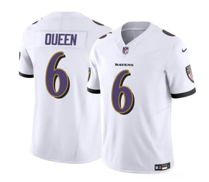 Patrick Queen Baltimore Ravens white Limited jersey