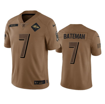 Rashod Bateman Baltimore Ravens brown Salute To Service jersey