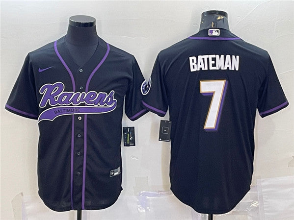 Rashod Bateman Baltimore Ravens black jersey