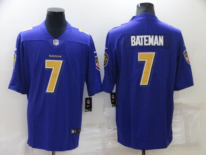 Rashod Bateman Baltimore Ravens purple Color Rush jersey