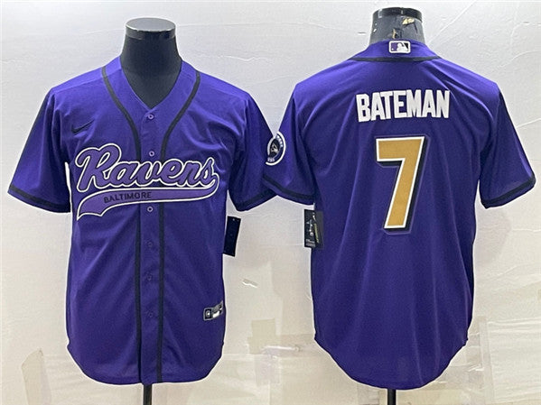 Rashod Bateman Baltimore Ravens purple jersey