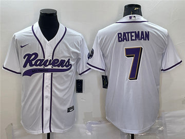 Rashod Bateman Baltimore Ravens white jersey