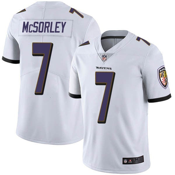 Trace McSorley Baltimore Ravens white Vapor jersey