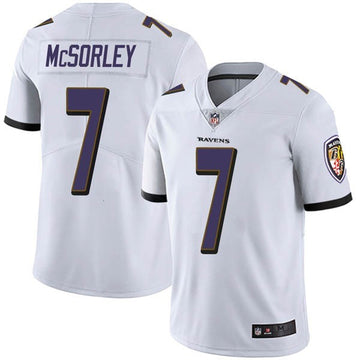 Trace McSorley Baltimore Ravens white Vapor jersey