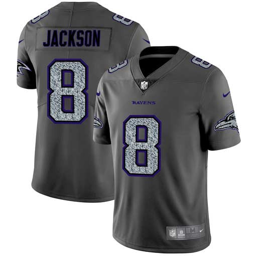 Lamar Jackson Baltimore Ravens gray Fashion Static jersey